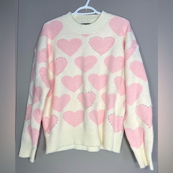 💥💥BRAND NEW💥💥CIDER Heart & Pearl Sweater - Picture 2 of 12